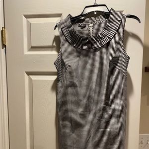 Talbots black gingham light weight dress.